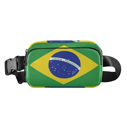 Gürteltasche mit brasilianischer Flagge, für Herren und Damen, kleine Umhängetasche mit verstellbarem Riemen, für Shopping, Sport, Arbeit, Grün von tplaotee