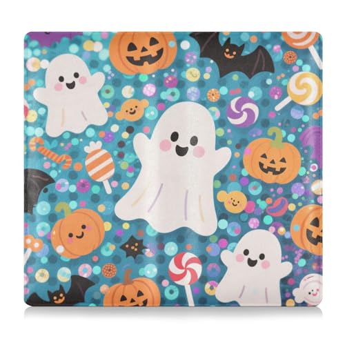 Halloween Pailletten Gelb Kürbis PU Leder Auto Registrierung Versicherung & Ausweishalter Auto Essentials für Karten, wichtige Dokumente, Führerschein Fahrzeug Papierkram von tplaotee