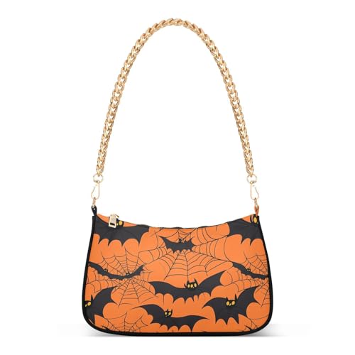 Halloween Web Bat Orange trendige Kette Schultertasche Handtasche für Herbst Halloween Web Bat Orange trendige Kette Schultertasche Handtasche für Herbst von tplaotee