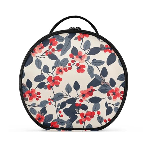 Hypericum Kosmetiktasche im Landhausstil, vertikal, freistehend, stilvolle Make-up-Tasche für Damen, mit verstellbaren Trennwänden, 27,9 cm von tplaotee
