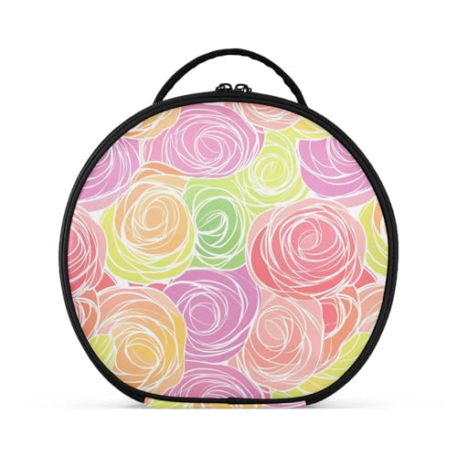 Kosmetiktasche, Reisegröße, Zubehör, große Kosmetiktasche für Geldbörse, mit verstellbaren Trennwänden, 27,9 cm, Rosa von tplaotee