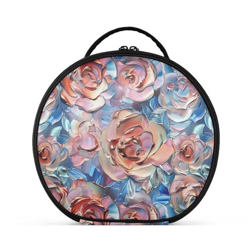 Kosmetiktasche für Damen, vertikal, freistehend, stilvoll, mit verstellbaren Trennwänden, 27,9 cm, Roségold von tplaotee