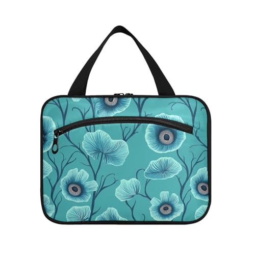 Kosmetiktasche mit Cartoon-Anemonen-Blumen, blaugrün, mit Haken, kompakte Designer-Tasche für Rasierset, für Männer und Frauen, Reisen, Urlaub, Envase, Para, Parfüm de M, Cartoon-Anemonen-Blumen Kosmetiktasche mit Cartoon-Anemonen-Blumen, blaugrün, mit Haken, kompakte Designer-Tasche für Rasierset, für Männer und Frauen, Reisen, Urlaub, Envase, Para, Parfüm de M, Cartoon-Anemonen-Blumen von tplaotee
