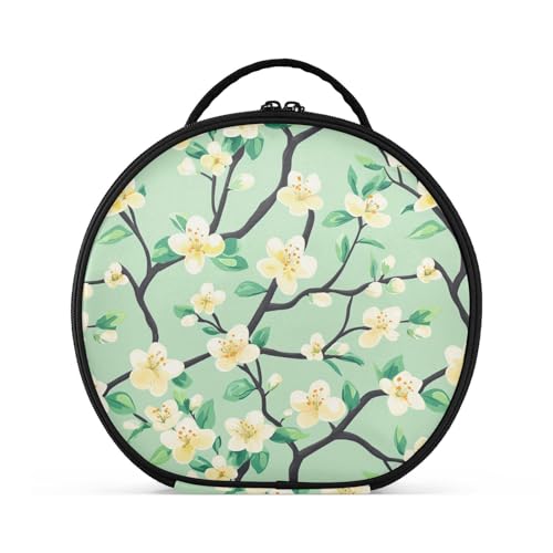 Kosmetiktasche mit Fächern und Griff, Reißverschluss, Kosmetiktasche für Damen, mit verstellbaren Trennwänden, 27,9 cm, Grün Kosmetiktasche mit Fächern und Griff, Reißverschluss, Kosmetiktasche für Damen, mit verstellbaren Trennwänden, 27,9 cm, Grün von tplaotee