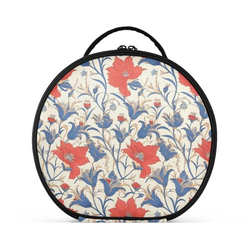 Kosmetiktasche mit Fächern und Griff, tragbare Kosmetiktasche für Damen, mit verstellbaren Trennwänden, 27,9 cm von tplaotee