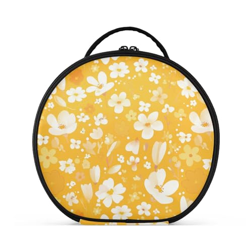 Kosmetiktasche mit Frühlingsblumen, Reisegröße, Zubehör, stilvolle Reise-Kosmetiktasche für Damen, mit verstellbaren Trennwänden, 27,9 cm von tplaotee