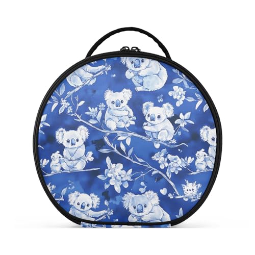 Kosmetiktasche mit niedlichem Cartoon-Motiv, Koala, vertikal, freistehend, Reißverschluss, Kosmetiktasche für Damen, mit verstellbaren Trennwänden, 27,9 cm von tplaotee