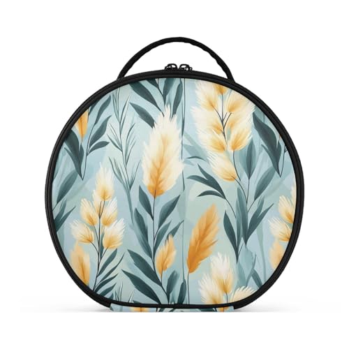 Kosmetiktasche mit orangefarbenen Blättern, vertikal, freistehend, leicht, Make-up-Tasche für Damen, mit verstellbaren Trennwänden, 27,9 cm Kosmetiktasche mit orangefarbenen Blättern, vertikal, freistehend, leicht, Make-up-Tasche für Damen, mit verstellbaren Trennwänden, 27,9 cm von tplaotee