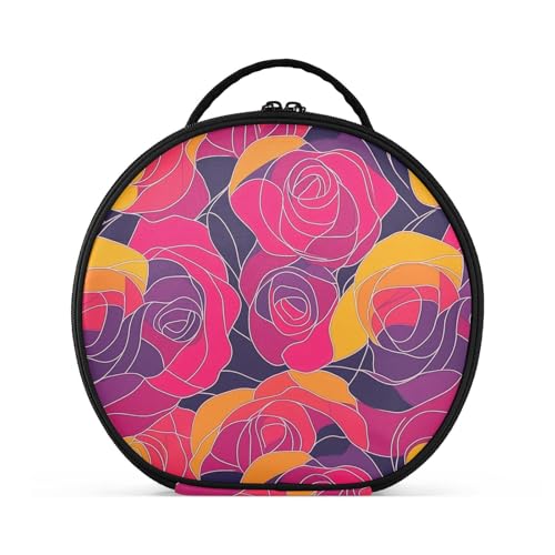 Kulturbeutel, vertikal, freistehend, wasserdicht, Kosmetiktasche für Damen, mit verstellbaren Trennwänden, 27,9 cm, Rosa Kulturbeutel, vertikal, freistehend, wasserdicht, Kosmetiktasche für Damen, mit verstellbaren Trennwänden, 27,9 cm, Rosa von tplaotee