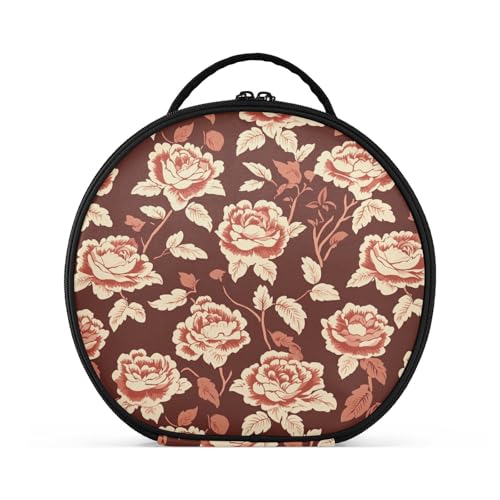 Kulturbeutel für Damen, mit verstellbaren Trennwänden, 27,9 cm, Rot von tplaotee