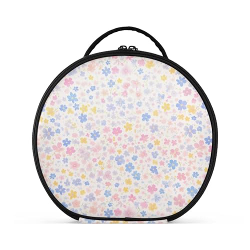 Kulturbeutel mit Fächern und Griff, Kosmetiktasche für Damen, mit verstellbaren Trennwänden, 27,9 cm, Pastellrosa / Blau Kulturbeutel mit Fächern und Griff, Kosmetiktasche für Damen, mit verstellbaren Trennwänden, 27,9 cm, Pastellrosa / Blau von tplaotee