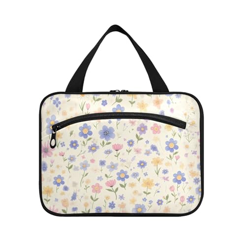Kulturbeutel mit Haken für Herren, Motiv: Frühlingsfrische Blumen, schicke Designer-Tasche für Reisen, Make-up, Camping, Größe M, Frühlingsfrische Blumen, Medium Kulturbeutel mit Haken für Herren, Motiv: Frühlingsfrische Blumen, schicke Designer-Tasche für Reisen, Make-up, Camping, Größe M, Frühlingsfrische Blumen, Medium von tplaotee