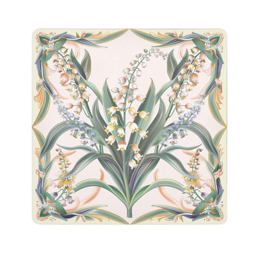 Lilie of Valley Boho-Schutztasche für Toilettenartikel, Reise-Make-up, Organizer, Wickeltasche für Kamera, Objektiv, Tasche, Organizer, Tasche für Damen, Größe 55,1 x 55,1 cm von tplaotee