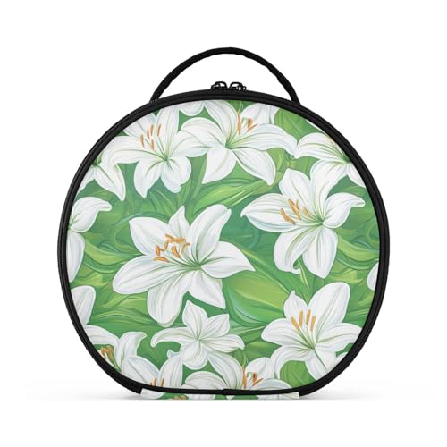 Lily Make-up-Tasche "Happy Easter", vertikal, freistehend, leicht, Reise-Kosmetiktasche für Damen, mit verstellbaren Trennwänden, 27,9 cm von tplaotee