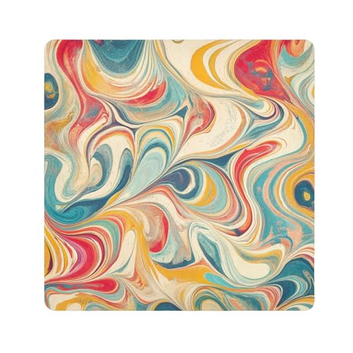 Magische Make-up-Tasche mit Batikfärbung, Reisetasche, Stoff, Make-up-Tasche, Organizer, Verpackung, Kameralinse, Tuch für Toilettenartikel, Größe 55,1 x 55,1 cm von tplaotee