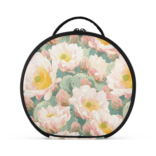 Make-up-Tasche mit Fächern und Griff, leichte Reise-Kosmetiktasche für Damen, mit verstellbaren Trennwänden, 27,9 cm, Rosa Make-up-Tasche mit Fächern und Griff, leichte Reise-Kosmetiktasche für Damen, mit verstellbaren Trennwänden, 27,9 cm, Rosa von tplaotee