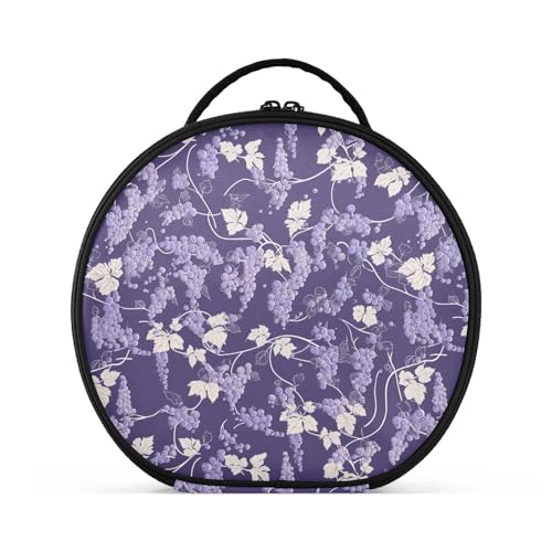 Make-up-Tasche mit Fächern und Griff, tragbare Make-up-Tasche für Damen, mit verstellbaren Trennwänden, 27,9 cm, Violett von tplaotee