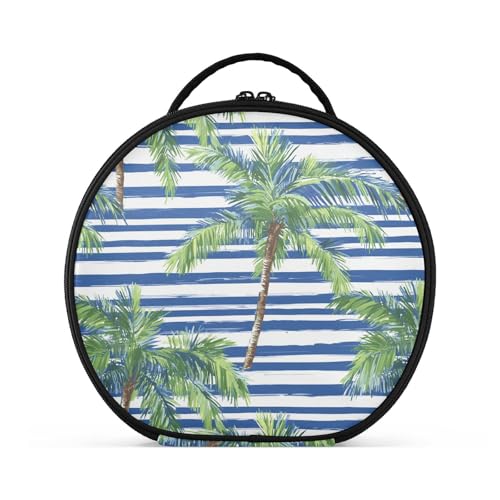Make-up-Tasche mit tropischen Sommerbäumen, vertikal, freistehend, Reißverschluss, Kosmetiktasche für Damen, Reisen, mit verstellbaren Trennwänden, 27,9 cm von tplaotee