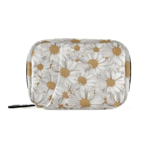 Medikamentententasche mit abnehmbaren Fächern, aufsteckbare Medikamentententasche, weiße Gänseblümchen von tplaotee