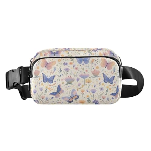 Modische Hüfttasche mit Schmetterlings-Motiv, für Damen und Herren, wasserabweisend, mit verstellbarem Gurt, für Reisen, Urlaub, Laufen Modische Hüfttasche mit Schmetterlings-Motiv, für Damen und Herren, wasserabweisend, mit verstellbarem Gurt, für Reisen, Urlaub, Laufen von tplaotee