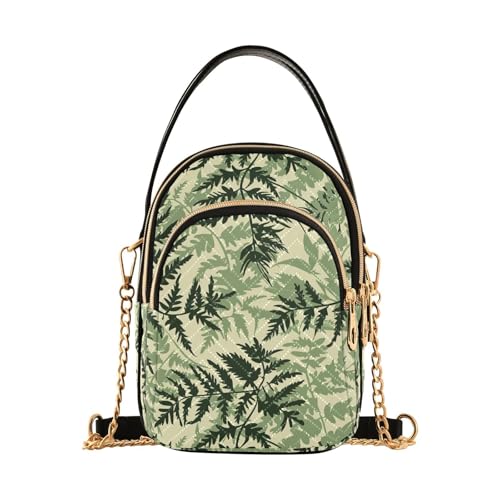 Old Slow Style Fern Green Leaf trendige Umhängetasche mit mehreren Taschen zum Laufen Old Slow Style Fern Green Leaf trendige Umhängetasche mit mehreren Taschen zum Laufen von tplaotee
