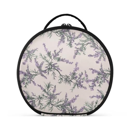 Old Style Hemlock Lavendel Make-up-Tasche, Reisegröße, Zubehör, wasserdichte Reisetasche für Damen, mit verstellbaren Trennwänden, 27,9 cm von tplaotee