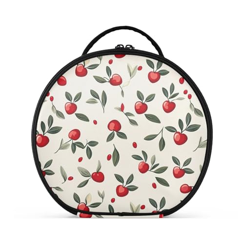 Olives Vintage Valentine Kosmetiktasche mit Fächern und Griff, tragbare Kosmetiktasche für Damen, mit verstellbaren Trennwänden, 27,9 cm von tplaotee