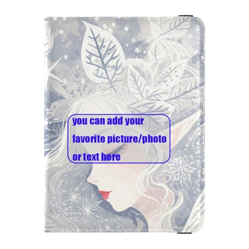 Reisepasshülle aus Leder, mit RFID-Blockierung, leicht, Grau / Weiß, Fee Grau Weiß Mädchen, 1 size von tplaotee