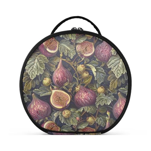 Reisetasche mit Fächern und Griff, tragbare Make-up-Tasche für Damen, mit verstellbaren Trennwänden, 27,9 cm, Violett / Grün von tplaotee