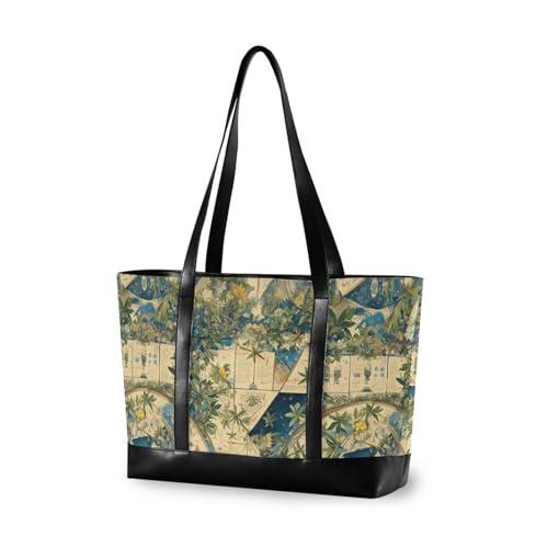 Retro Old Books Pattern Stars Green Leaves Waterproof Women's briefcase with zipper tote bag with zipper for Travel Pool Swim Beach Vacation Necessities with mom bolsas para computadoras de, Retro Old Retro Old Books Pattern Stars Green Leaves Waterproof Women's briefcase with zipper tote bag with zipper for Travel Pool Swim Beach Vacation Necessities with mom bolsas para computadoras de, Retro Old von tplaotee