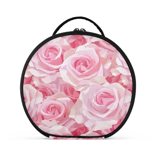 Rose zweifarbige Reisetasche, Reisegröße, Zubehör, Kosmetiktasche für Geldbörse, mit verstellbaren Trennwänden, 27,9 cm von tplaotee