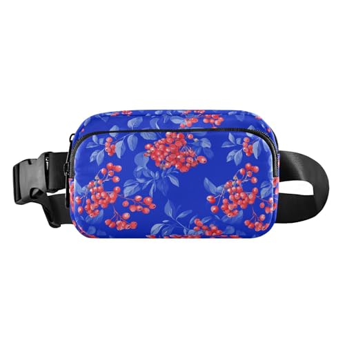 Rowanberry Fruit trendige Gürteltasche für Damen und Herren, Teenager, wasserdicht, mit verstellbarem Gurt, für Reisen, Laufen, Wandern von tplaotee