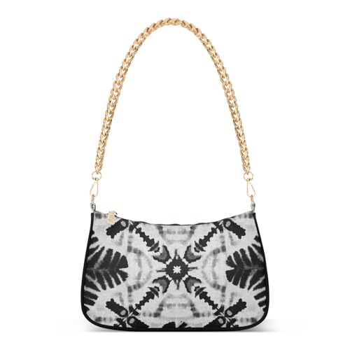 Schwarze trendige Umhängetasche mit Kette für Damen, Crossbody-Tasche für Reisen von tplaotee