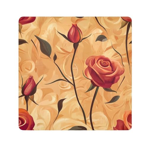 Selbstklebende Make-up-Tasche mit Cartoon-Blumen-Motiv, Reiseetui, Make-Up-Organizer, Verpackung, Kameralinse, Tuch für Toilettenartikel, Größe 55,1 x 55,1 cm von tplaotee