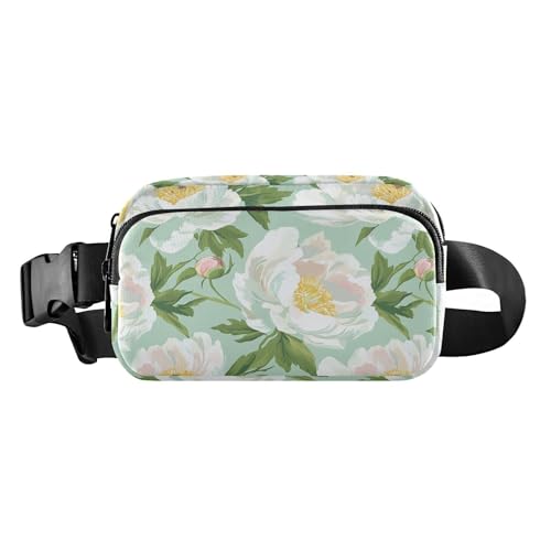 Stilvolle Bauchtasche für Damen, Herren, Teenager, Minzgrün, Mini-Gürteltasche mit verstellbarem Riemen für Reisen, Einkaufen, Laufen von tplaotee