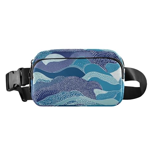 Stilvolle Bauchtasche für Damen und Herren, wasserabweisend, mit verstellbarem Gurt, für Workout, Laufen, Wandern, Blau von tplaotee