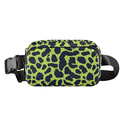Stilvolle Gürteltasche mit Leopardenmuster, für Damen, Herren, Teenager, große Kapazität, Umhängetasche mit verstellbarem Gurt, für Reisen, Fitnessstudio, Arbeit von tplaotee