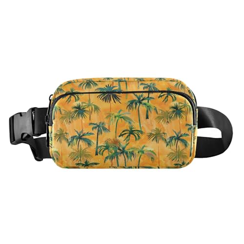 Summer Orange Tropische Bäume, modische Bauchtasche für Damen, Herren, Teenager, Mehrzweck-Gürteltasche mit verstellbarem Riemen für Reisen, Fitnessstudio, Arbeit von tplaotee