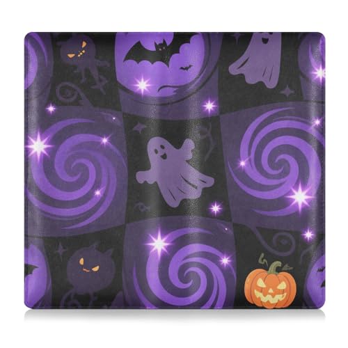 Terrifying Purple Halloween Bat Leather Toursuit Car Registration and Insurance Card Holder Essential Wallet Case for Documents, Cards, License von tplaotee