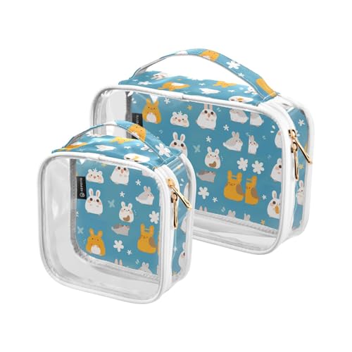 Transparente dekorative Kulturbeutel für TSA-zugelassene Cartoon-Hamster, wiederverwendbar, große Kosmetiktaschen für Damen, Flughafen, Fluggesellschaften, Bolsa de Maquillaje Transparente dekorative Kulturbeutel für TSA-zugelassene Cartoon-Hamster, wiederverwendbar, große Kosmetiktaschen für Damen, Flughafen, Fluggesellschaften, Bolsa de Maquillaje von tplaotee