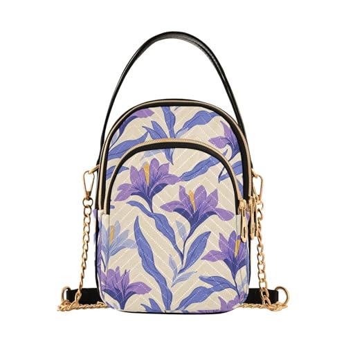 Trendige Damen-Umhängetasche im Retro-Stil mit Iris-Muster, mit mehreren Taschen, für Damen und Erwachsene Trendige Damen-Umhängetasche im Retro-Stil mit Iris-Muster, mit mehreren Taschen, für Damen und Erwachsene von tplaotee