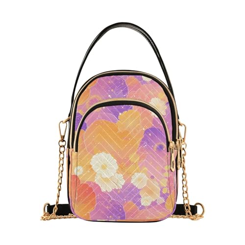 Trendige Umhängetasche im japanischen Stil mit Blumenmotiv und mehreren Taschen, Handtasche für Reisen von tplaotee