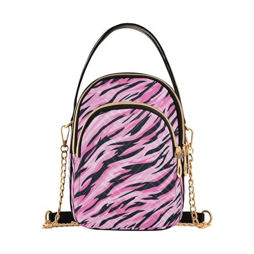 Trendige Umhängetasche mit mehreren Taschen, Leopardenmuster, Violett / Schwarz Trendige Umhängetasche mit mehreren Taschen, Leopardenmuster, Violett / Schwarz von tplaotee