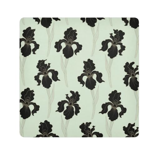 Trendige schwarze Blume Honeydew selbstklebende Kosmetiktasche, Reise-Kulturbeutel, Organizer, Verpackung, Kameralinse, Tuch für Organisation, Größe 55,1 x 55,1 cm von tplaotee