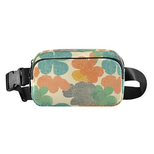 Vierblättrige Kleeblatt-Gürteltasche für Herren und Damen, kleine Bauchtasche mit verstellbarem Riemen für Radfahren, Wandern, Fitnessstudio von tplaotee