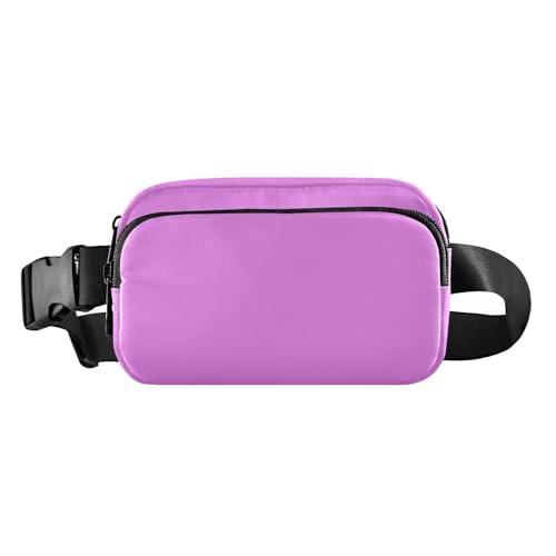 Violette einfarbige Umhängetasche, einfarbig, trendige Umhängetasche, Hüfttasche für Damen und Herren, Mehrzweck-Crossbody-Gürteltasche mit verstellbarem Riemen für Reisen, Urlaub, Laufen von tplaotee