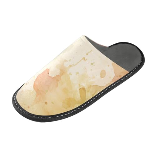 Wasserfarben-Slipper für Damen, abstrakte Tinte, helle Farbe, Hausschuhe für drinnen und draußen, mit Memory-Schaum, für Haus, Schlafzimmer von tplaotee