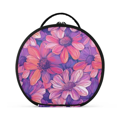 cantuta Kulturbeutel mit Sommerblumen, Reisegröße, Zubehör, tragbare Make-up-Tasche für Damen, mit verstellbaren Trennwänden, 27,9 cm von tplaotee