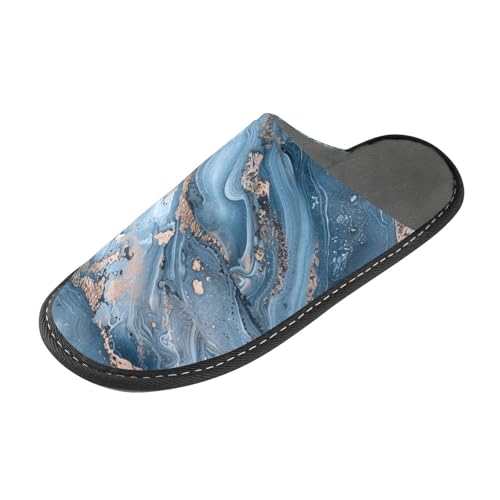 tplaotee A Closeup Of An Abstract Marble Pattern Damen Hausschuhe Slipper für Frauen Indoor mit Memory-Schaum für Haus, Schlafzimmer von tplaotee