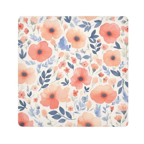 tplaotee Abstrakte Aquarell-Blume, selbstklebend, Make-up-Tasche, Reise-Organizer, Wickeltasche, Kamera-Objektivtuch, Wickeltuch für Damen, Größe 55,1 x 55,1 cm von tplaotee